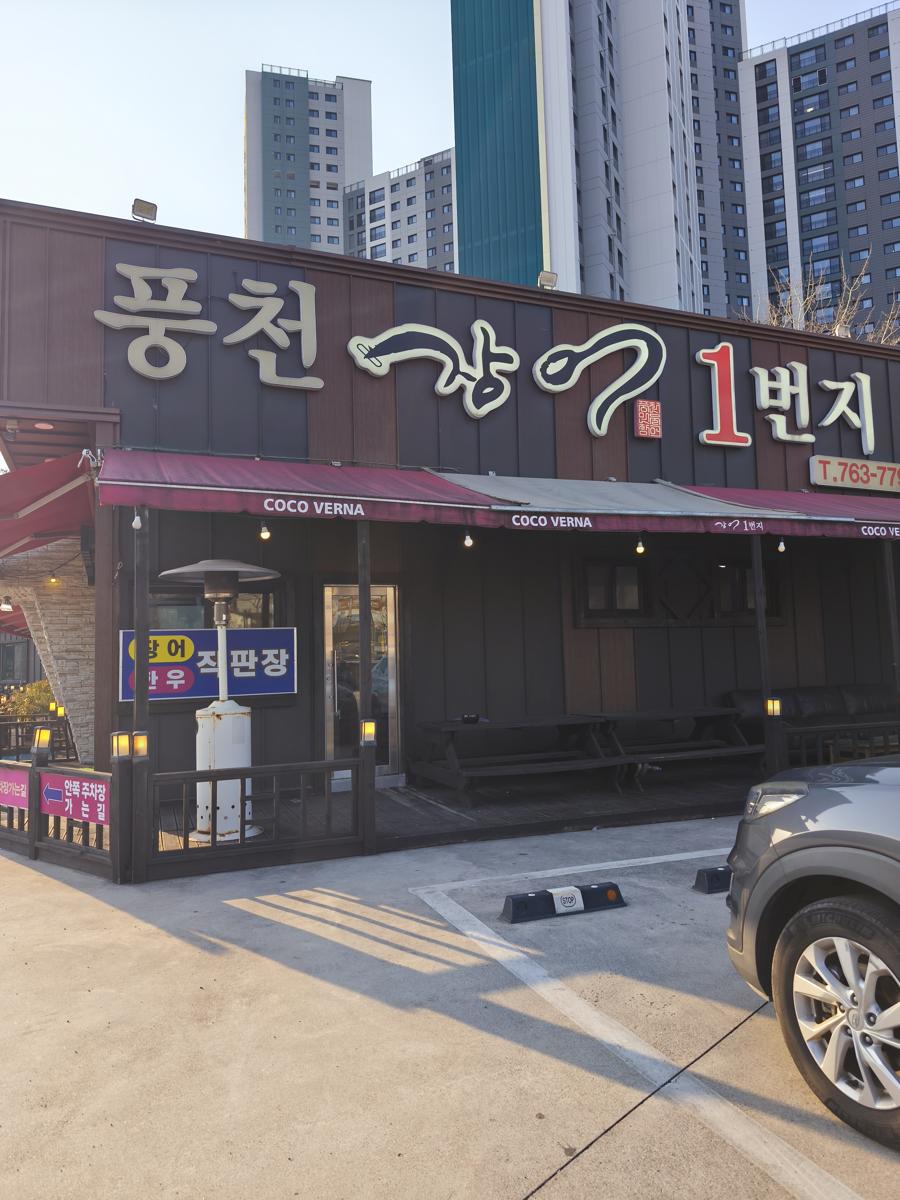 광양 전남도립미술관 전시: 초보운전도 걱정 없는 아주 쾌적하고 넓은 식당 주차장 (Very pleasant and spacious restaurant parking lot, worry-free even for beginners)