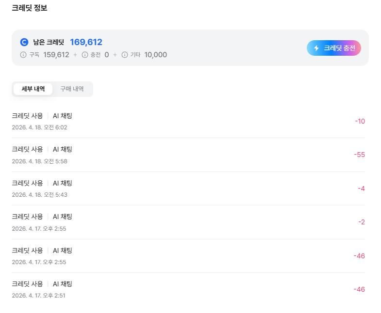 다글로 모델별 크레딧: 10크레딧으로 깔끔한 코드를 제공하는 클로드 4.6 모델의 결과 (Claude 4.6's result providing clean code for 10 credits)